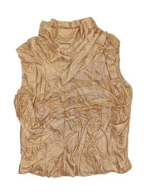 Di Petsa Wetlook High Neck Top in Gold
